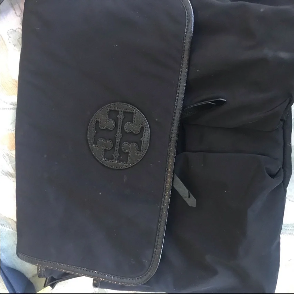 Tory Burch Black Messenger Diaper Bag